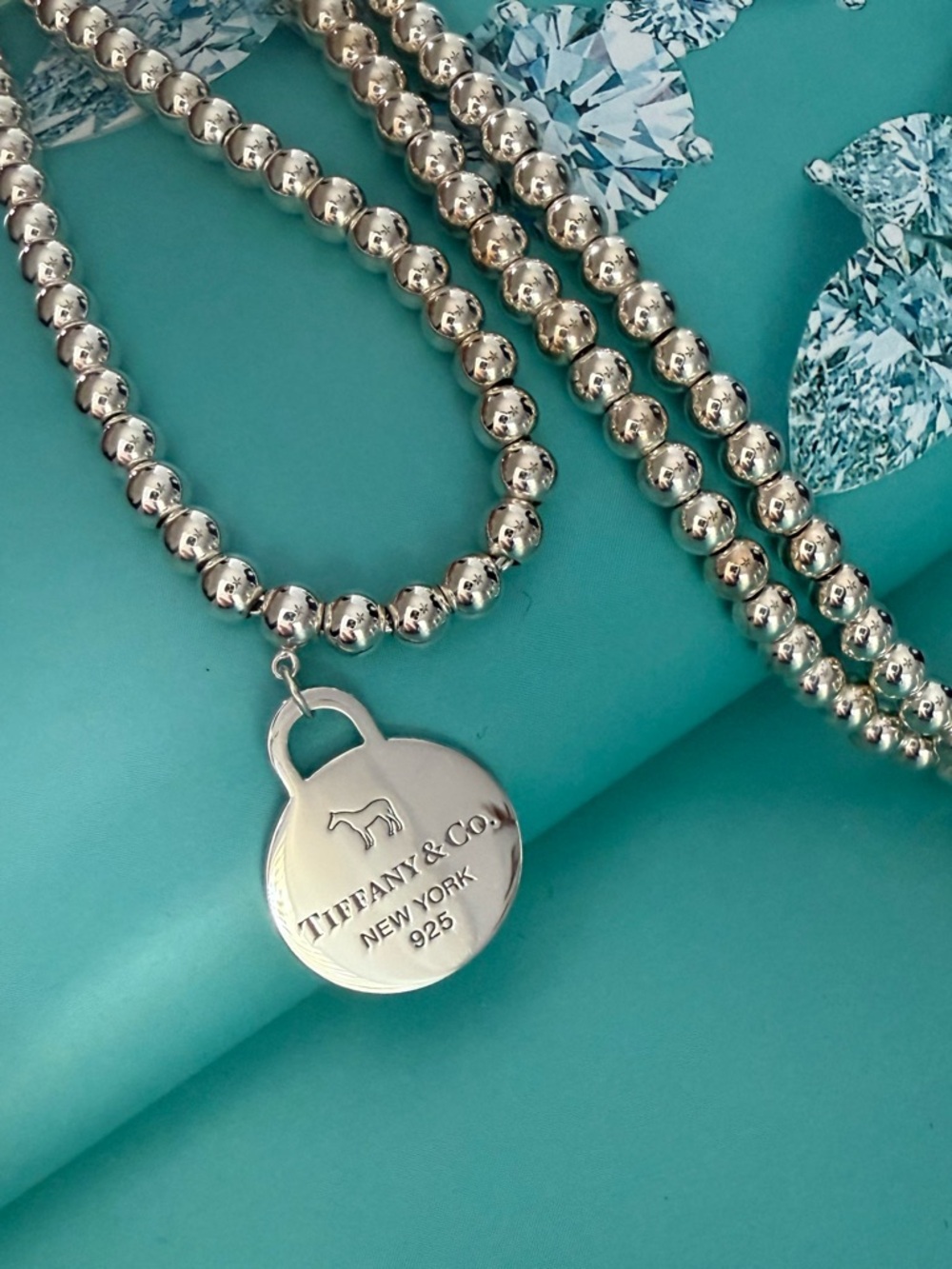 Tiffany Co Return to Tiffany Beyoncé Beaded Chain Necklace in Sterling Silver - Picture 3 of 9